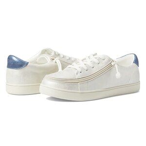 USED Billys' Footwear Women's Zip Up Adaptive Sneaker II Silver 6.5 M RY1452